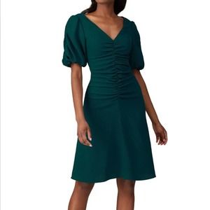 Black Halo Remus pine green dress 4